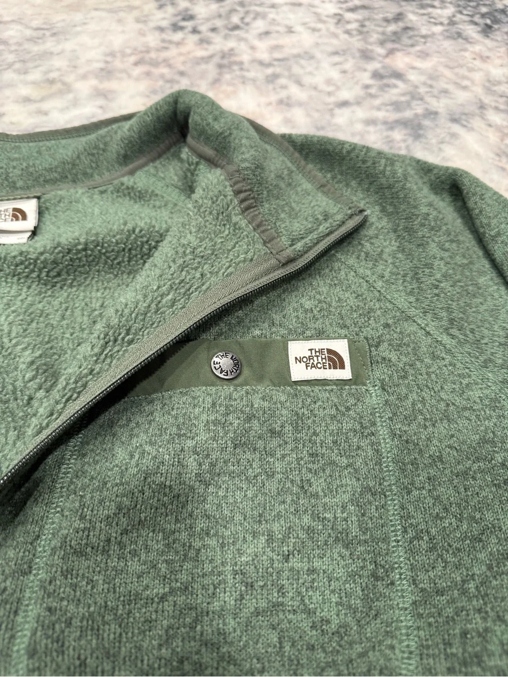 The North Face Men's Heather Green Gordon Lyons Quarter-Zip Fleece Pullover - 2X